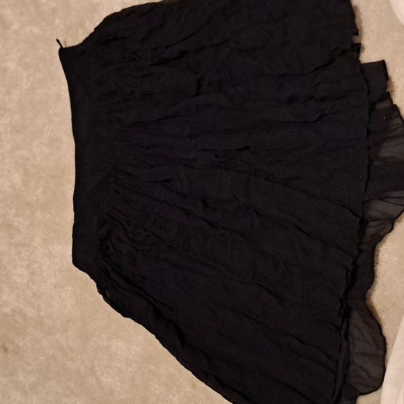 Lauren Ralph Lauren Navy Silk Pleated Skirt - Picture 4 of 4